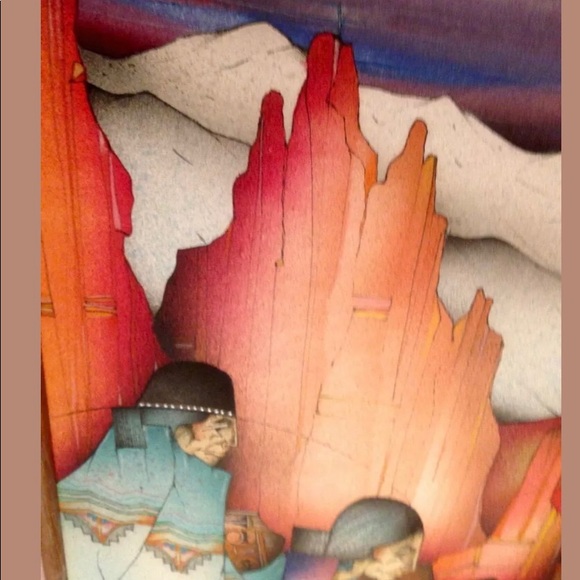 Amado Pena Mixed Media “Los Quince” Southwest Art - Picture 4 of 9